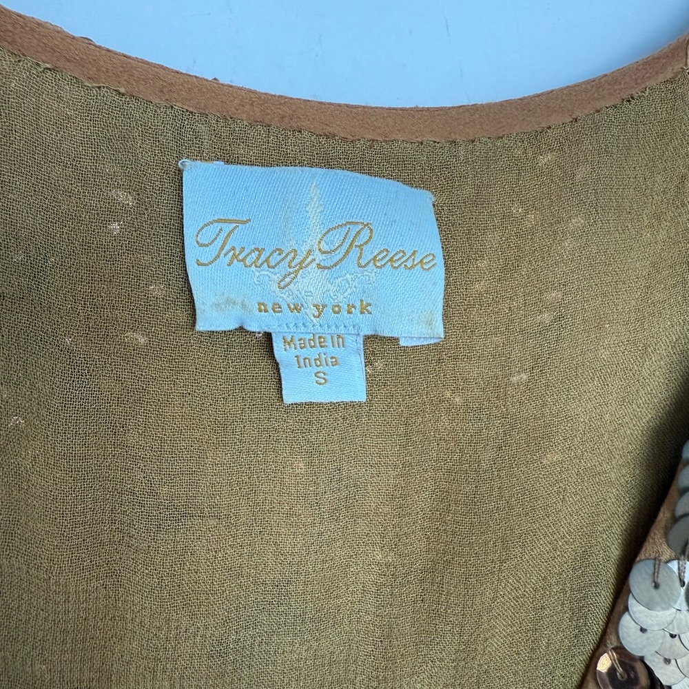 Tracy Reese Gold and Brown Sequin Mini Dress - Picture 4 of 5